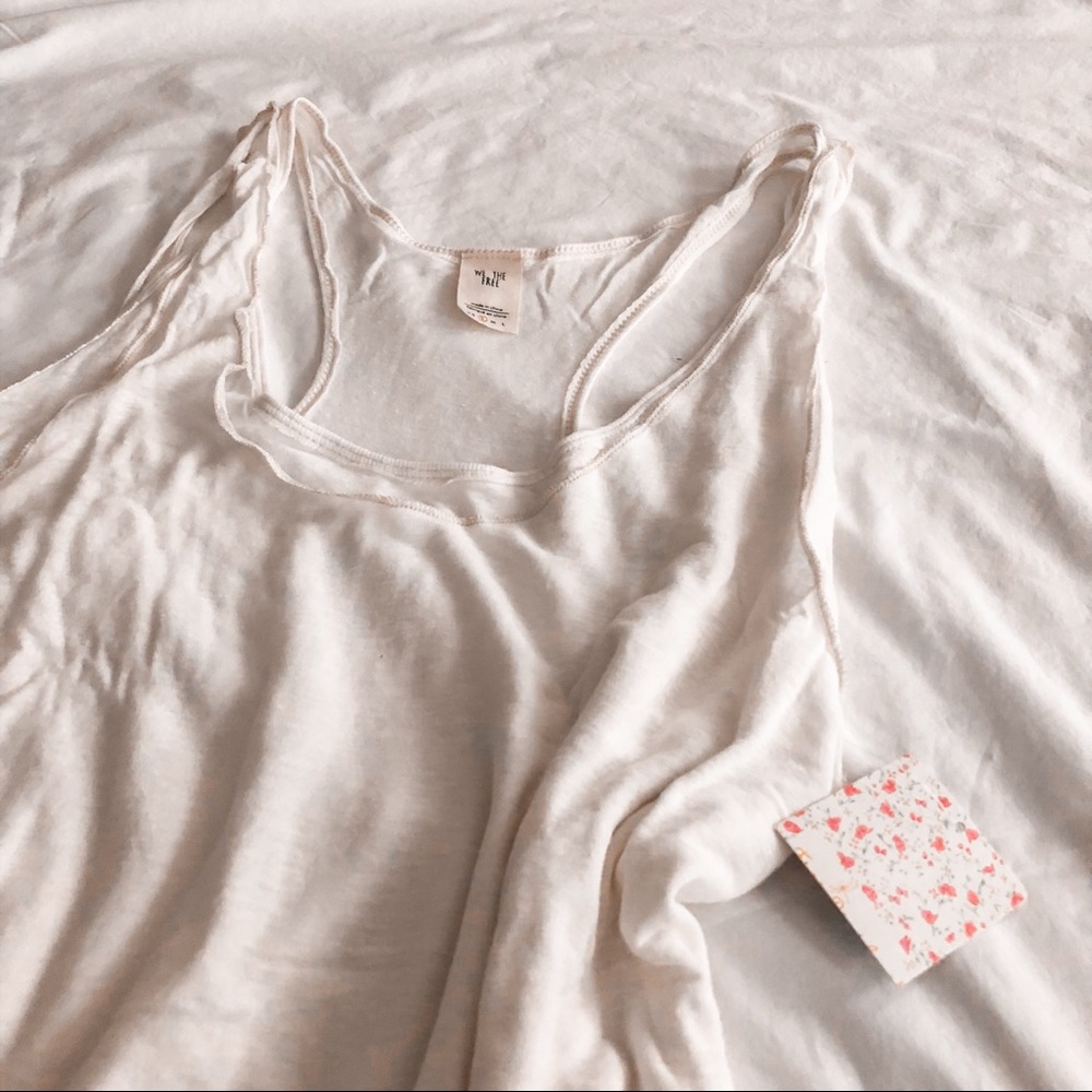 NWT Free People Ivory Alarm.com Tank